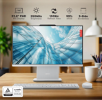 Lenovo IdeaCentre AIO 24IRH9 All-in-One Desktop, 23.8" FHD IPS 100Hz Display, Intel Core i3-1315U, 8GB DDR5 RAM, 512GB SSD, Wireless Keyboard & Mouse, Microsoft 365 Basic + Office Home 2024 - Image 2